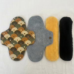 Serviette hygienique lavable avec insert amovible flux léger à abondant